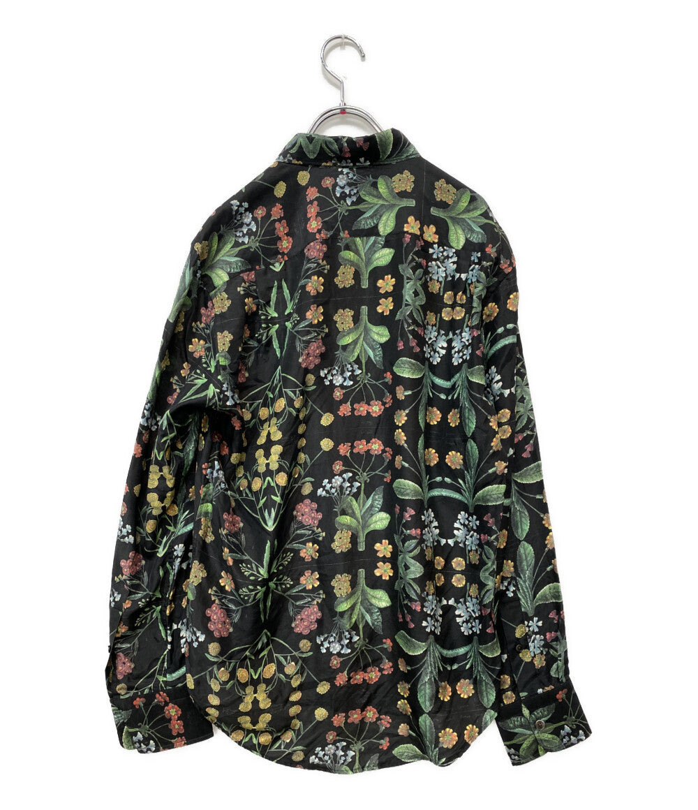 CABaN 長袖シャツ シルク パレルモフラワープリント レギュラーシャツ レディース SIZE S キャバン