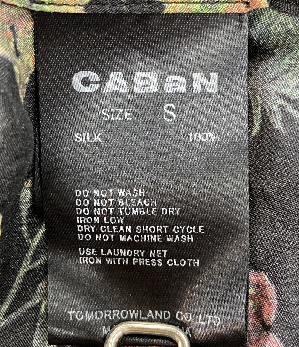 CABaN 長袖シャツ シルク パレルモフラワープリント レギュラーシャツ レディース SIZE S キャバン