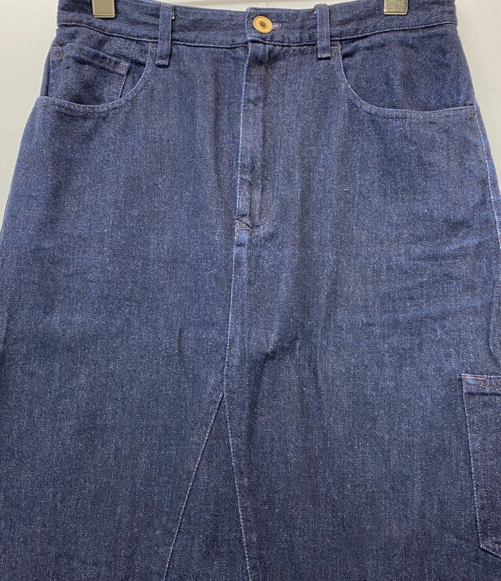 MONCLER デニム ロング スカート INDIGO 25359862BMXG レディース SIZE 42 モンクレール