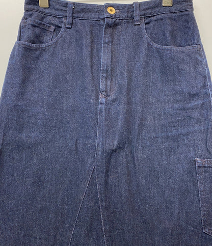 MONCLER デニム ロング スカート INDIGO 25359862BMXG レディース SIZE 42 モンクレール