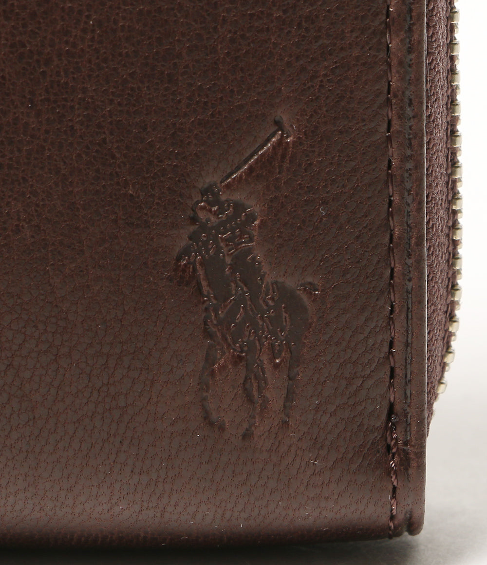 POLO RALPH LAUREN 長財布 ラウンドファスナー レザー ブラウン メンズ ポロ・ラルフローレン