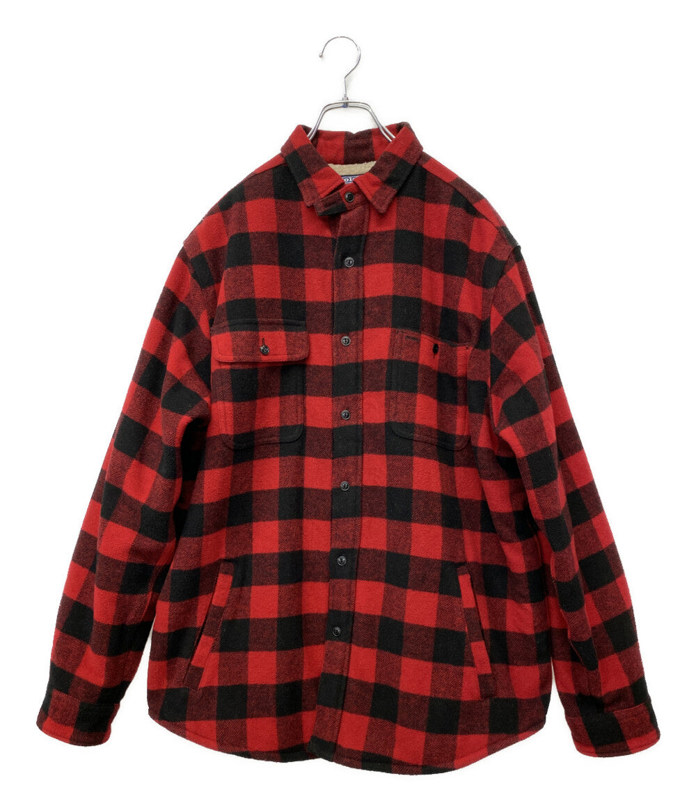 POLO RALPH LAUREN ウール バッファローチェック 裏ボア シャツ ジャケット メンズ SIZE L ポロ・ラルフローレン