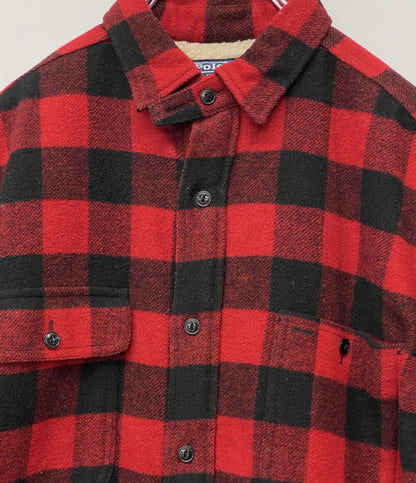 POLO RALPH LAUREN ウール バッファローチェック 裏ボア シャツ ジャケット メンズ SIZE L ポロ・ラルフローレン
