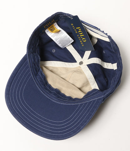 POLO RALPH LAUREN キャップ エンブロイダリーパッチ ヘリンボーン NAVY メンズ SIZE ONE ポロ・ラルフローレン