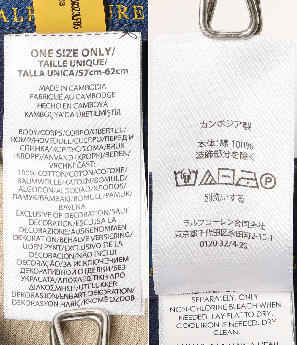 POLO RALPH LAUREN キャップ エンブロイダリーパッチ ヘリンボーン NAVY メンズ SIZE ONE ポロ・ラルフローレン
