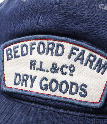 POLO RALPH LAUREN キャップ エンブロイダリーパッチ ヘリンボーン NAVY メンズ SIZE ONE ポロ・ラルフローレン