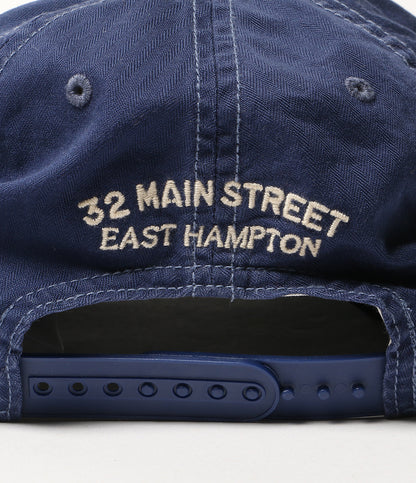POLO RALPH LAUREN キャップ エンブロイダリーパッチ ヘリンボーン NAVY メンズ SIZE ONE ポロ・ラルフローレン