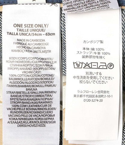 美品 POLO RALPH LAUREN キャップ THE RALPH ロゴ デニム キャップ INDIGO メンズ SIZE ONE ポロ・ラルフローレン