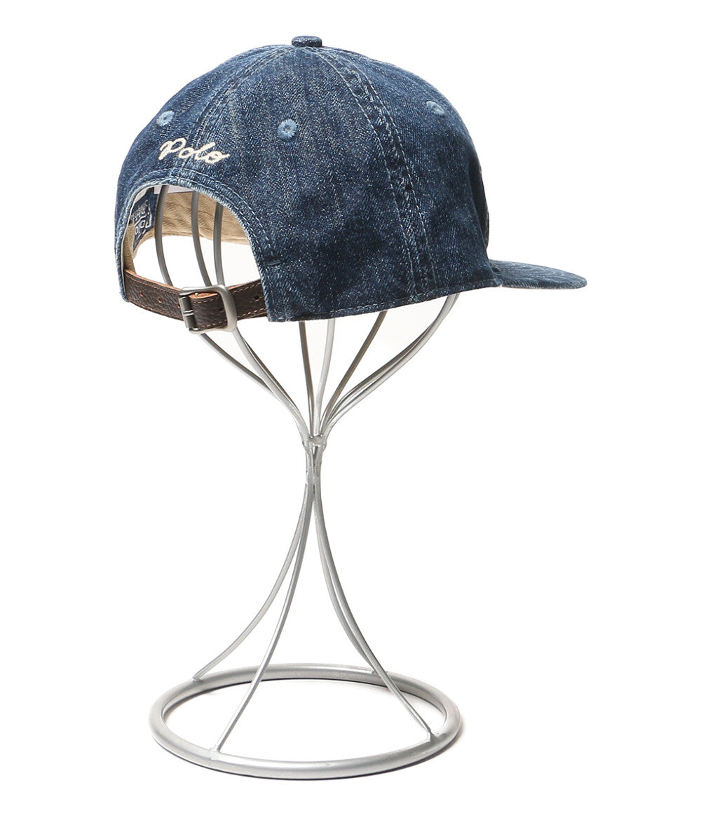 美品 POLO RALPH LAUREN キャップ THE RALPH ロゴ デニム キャップ INDIGO メンズ SIZE ONE ポロ・ラルフローレン