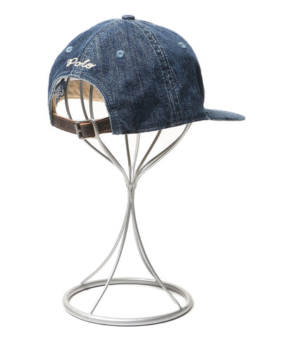 美品 POLO RALPH LAUREN キャップ THE RALPH ロゴ デニム キャップ INDIGO メンズ SIZE ONE ポロ・ラルフローレン