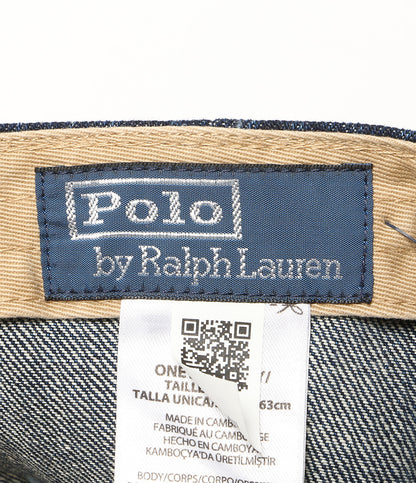 美品 POLO RALPH LAUREN キャップ THE RALPH ロゴ デニム キャップ INDIGO メンズ SIZE ONE ポロ・ラルフローレン