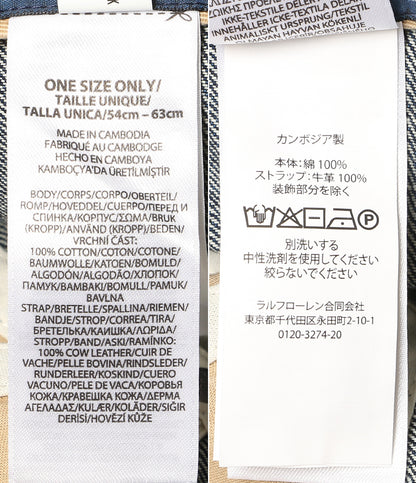 美品 POLO RALPH LAUREN キャップ THE RALPH ロゴ デニム キャップ INDIGO メンズ SIZE ONE ポロ・ラルフローレン