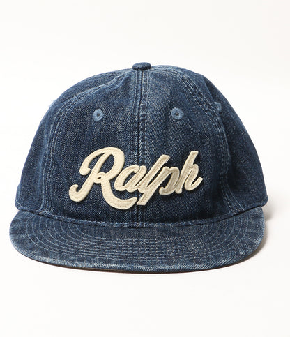 美品 POLO RALPH LAUREN キャップ THE RALPH ロゴ デニム キャップ INDIGO メンズ SIZE ONE ポロ・ラルフローレン
