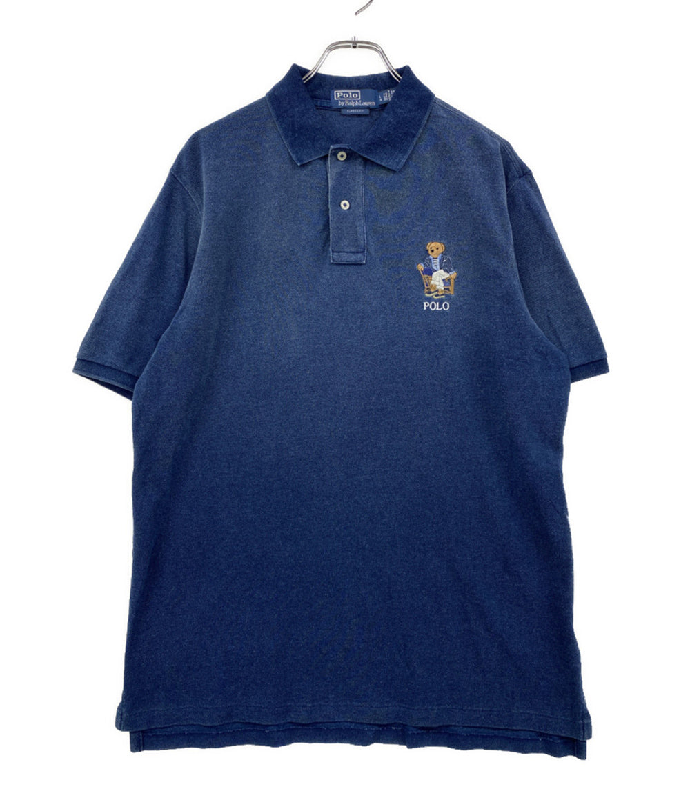 美品 POLO RALPH LAUREN クラシックフィット POLOベア メッシュ ポロシャツ メンズ SIZE L ポロ・ラルフローレン