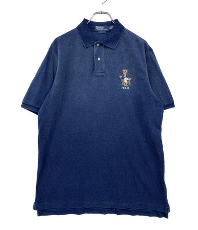 美品 POLO RALPH LAUREN クラシックフィット POLOベア メッシュ ポロシャツ メンズ SIZE L ポロ・ラルフローレン