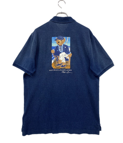 美品 POLO RALPH LAUREN クラシックフィット POLOベア メッシュ ポロシャツ メンズ SIZE L ポロ・ラルフローレン