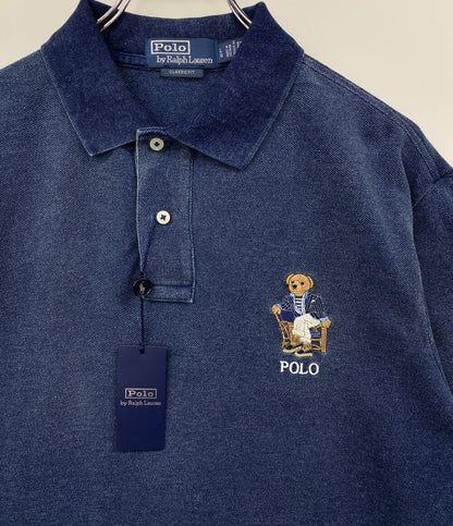 美品 POLO RALPH LAUREN クラシックフィット POLOベア メッシュ ポロシャツ メンズ SIZE L ポロ・ラルフローレン