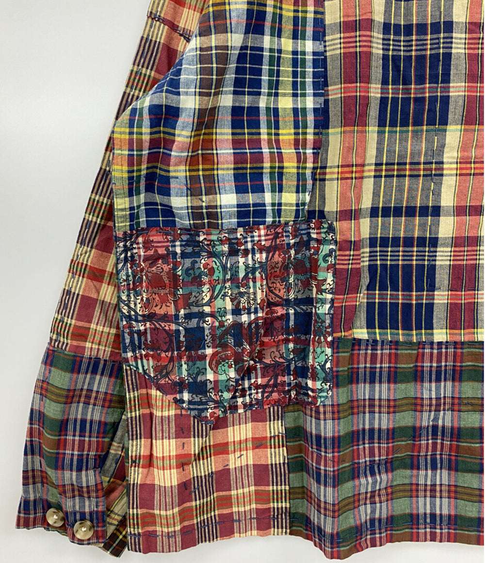 美品 POLO RALPH LAUREN パッチワーク マドラス オーバーシャツ メンズ SIZE L ポロ・ラルフローレン