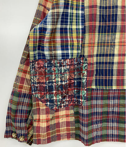 美品 POLO RALPH LAUREN パッチワーク マドラス オーバーシャツ メンズ SIZE L ポロ・ラルフローレン