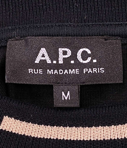 A.P.C スウェット ブラック 襟ロゴ メンズ SIZE M アーペーセー