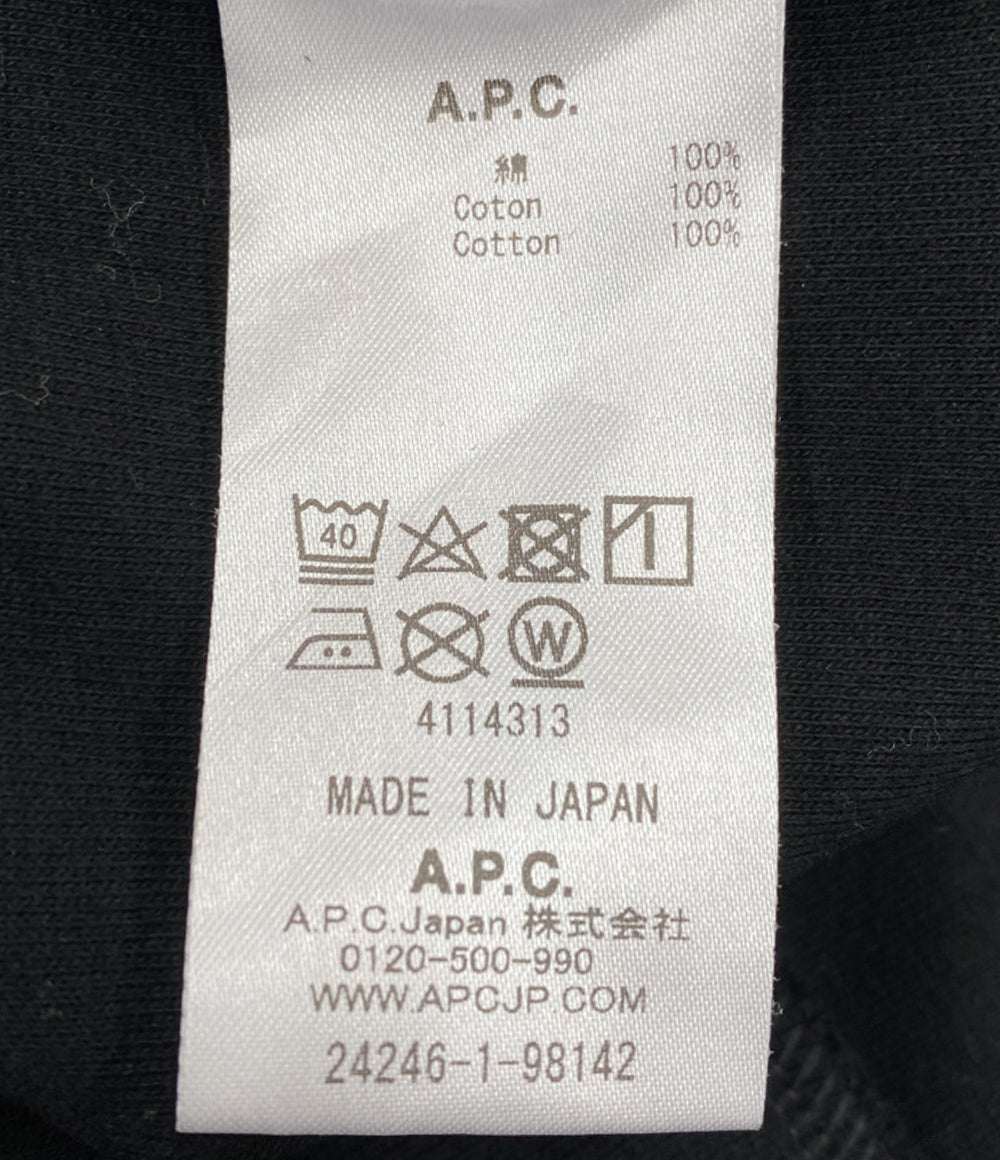A.P.C スウェット ブラック 襟ロゴ メンズ SIZE M アーペーセー
