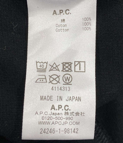 A.P.C スウェット ブラック 襟ロゴ メンズ SIZE M アーペーセー