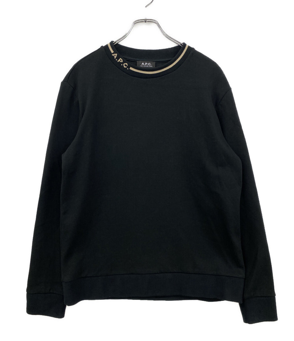 A.P.C スウェット ブラック 襟ロゴ メンズ SIZE M アーペーセー