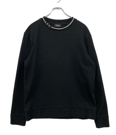 A.P.C スウェット ブラック 襟ロゴ メンズ SIZE M アーペーセー