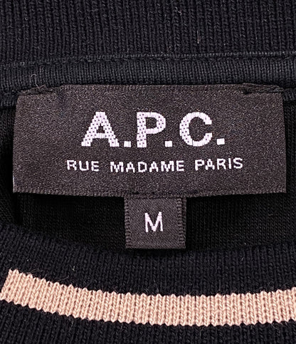 A.P.C スウェット ブラック 襟ロゴ メンズ SIZE M アーペーセー