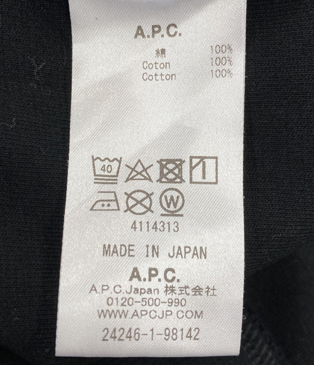 A.P.C スウェット ブラック 襟ロゴ メンズ SIZE M アーペーセー