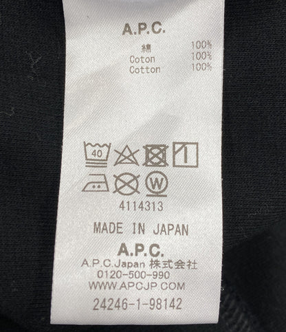 A.P.C スウェット ブラック 襟ロゴ メンズ SIZE M アーペーセー
