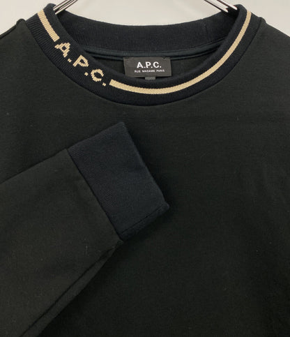A.P.C スウェット ブラック 襟ロゴ メンズ SIZE M アーペーセー