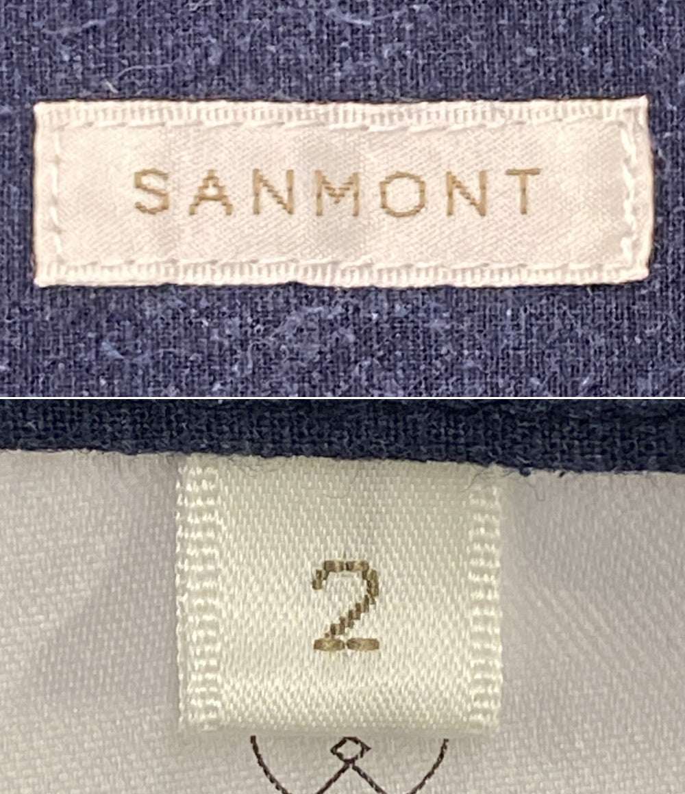 SANMONT サンモント 長袖シャツ Cotton Silk Nep Work Shirt SSA0101 メンズ SIZE 2