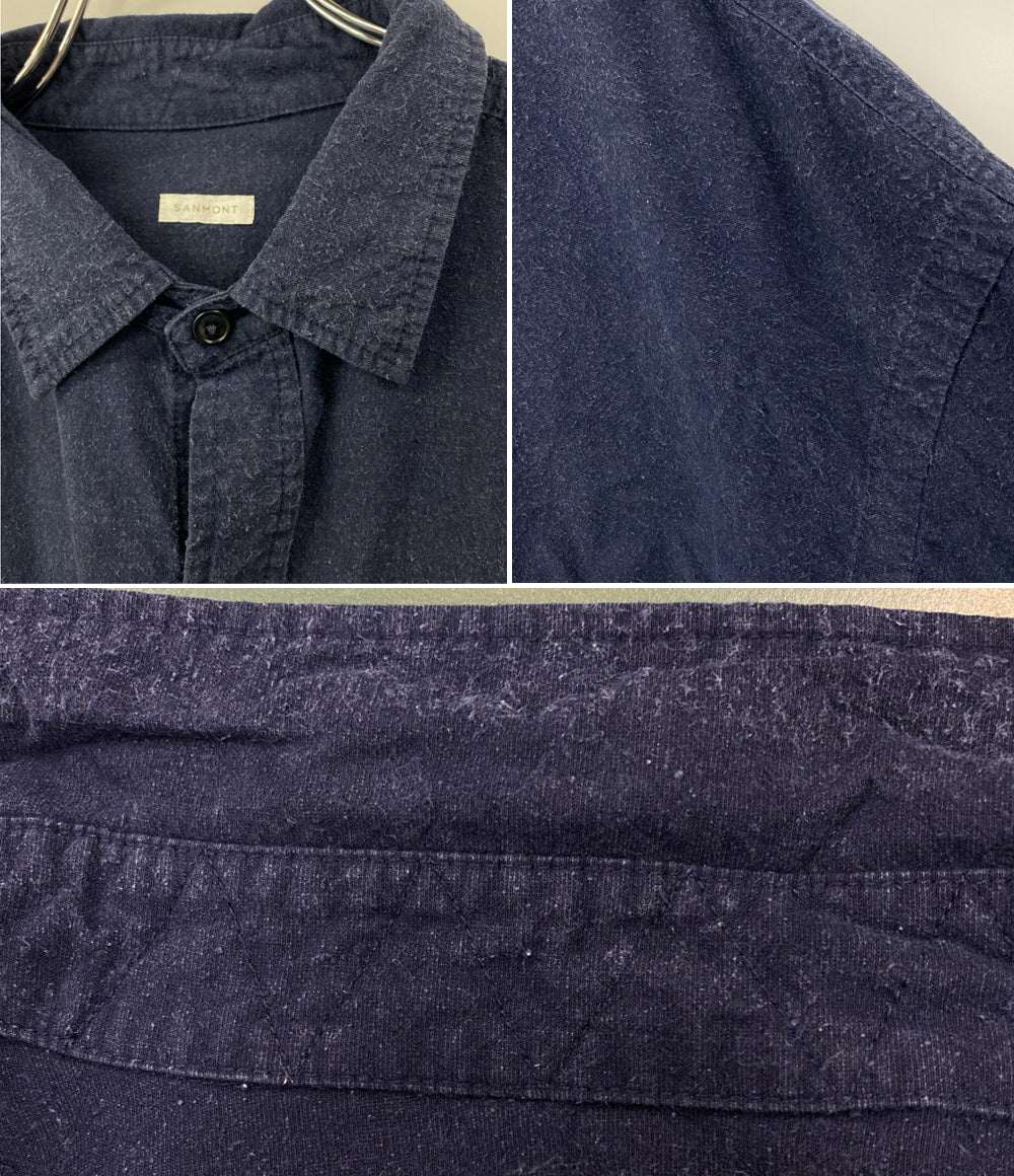SANMONT サンモント 長袖シャツ Cotton Silk Nep Work Shirt SSA0101 メンズ SIZE 2