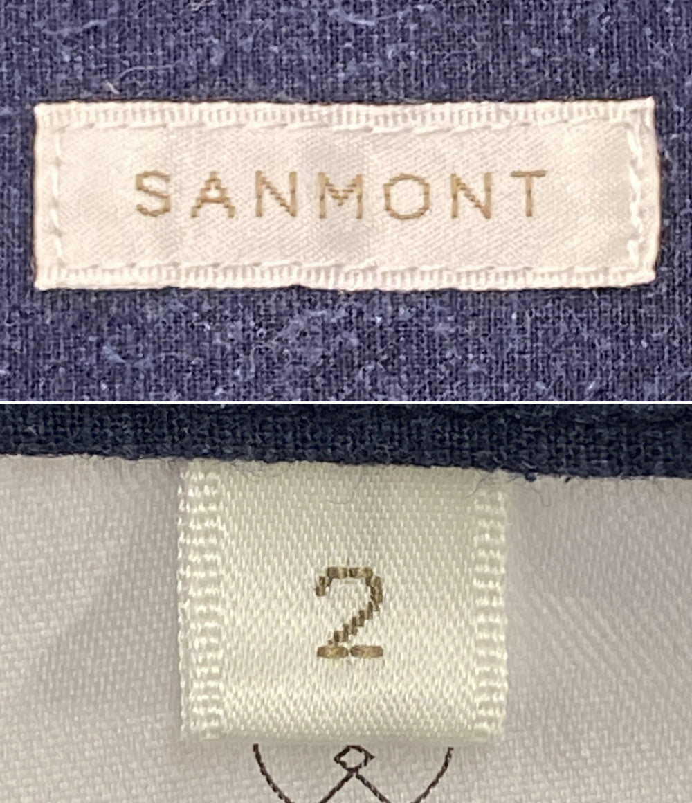 SANMONT サンモント 長袖シャツ Cotton Silk Nep Work Shirt SSA0101 メンズ SIZE 2