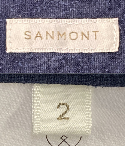 SANMONT サンモント 長袖シャツ Cotton Silk Nep Work Shirt SSA0101 メンズ SIZE 2