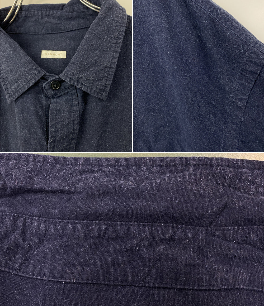 SANMONT サンモント 長袖シャツ Cotton Silk Nep Work Shirt SSA0101 メンズ SIZE 2