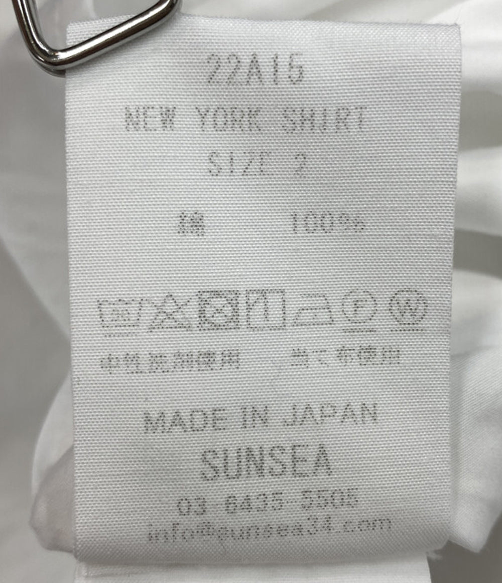 SUNSEA 長袖シャツ 22SS NEW YORK SHIRT ホワイト メンズ SIZE 2 サンシー