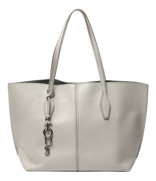 TOD'S トートバッグ JOY ライトグレー レザー レディース トッズ
