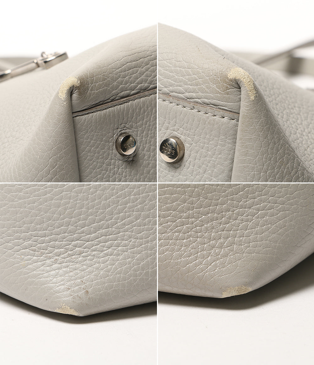 TOD'S トートバッグ JOY ライトグレー レザー レディース トッズ