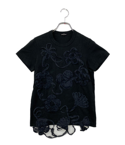 tricot COMME des GARCONS 半袖Ｔシャツ リボン BLACK TE-T023 レディース SIZE S トリココムデギャルソン
