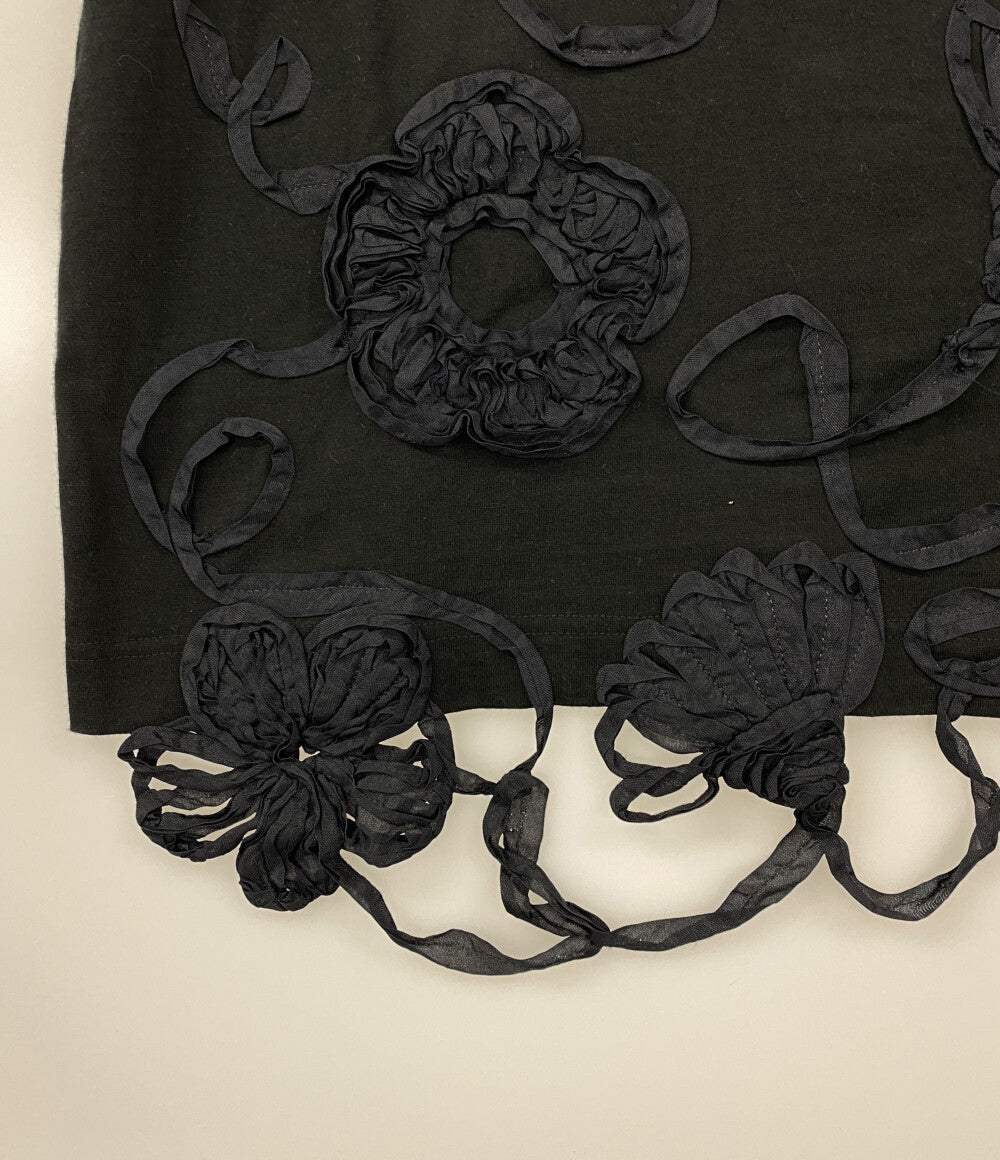 tricot COMME des GARCONS 半袖Ｔシャツ リボン BLACK TE-T023 レディース SIZE S トリココムデギャルソン