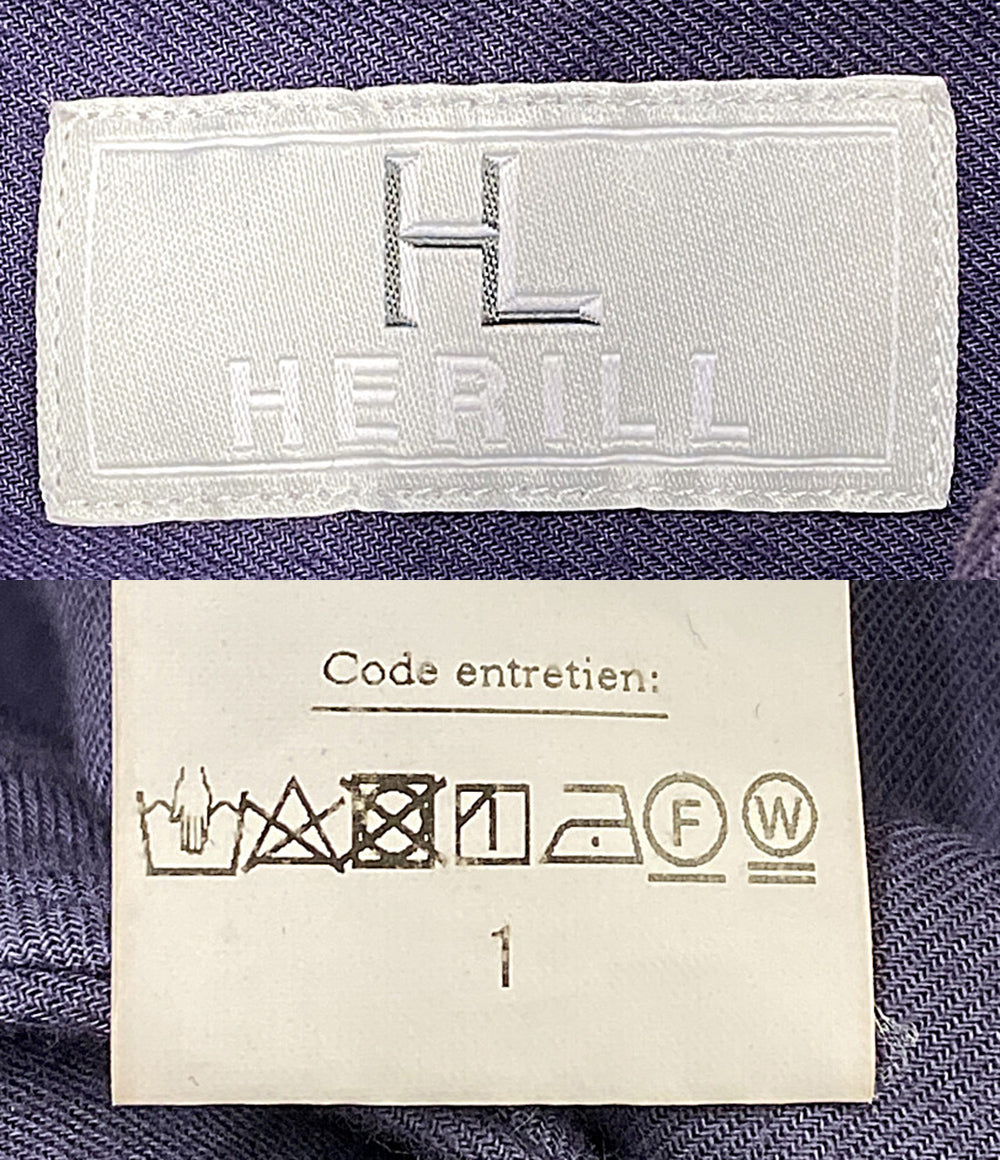 HERILL 長袖シャツ パープル 23-050-HL-8000-3 メンズ SIZE 1 へリル