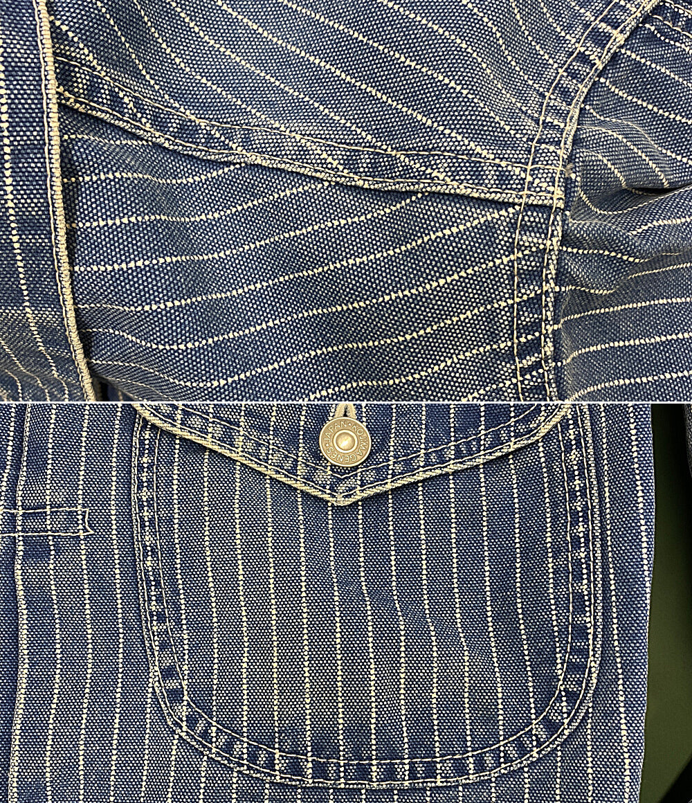 KOJIMA GENES コジマジーンズ デニムジャケット ウォバッシュストライプ メンズ SIZE M