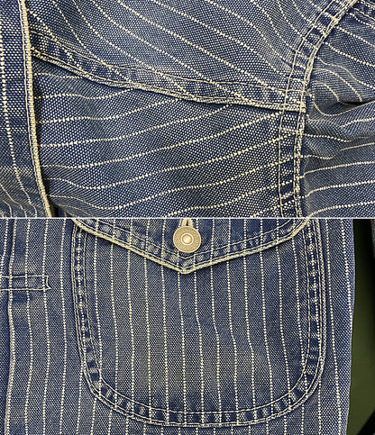 KOJIMA GENES コジマジーンズ デニムジャケット ウォバッシュストライプ メンズ SIZE M