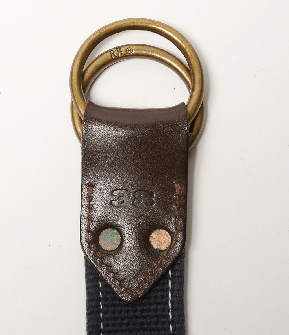 RRL RALPH LAUREN マルチ アンカー キャンバス リング ベルト メンズ SIZE 38 ダブルアールエル