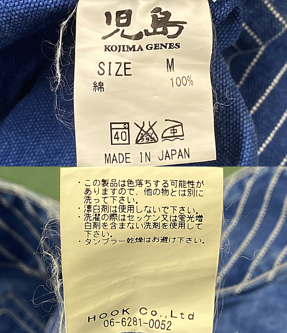 KOJIMA GENES コジマジーンズ ベスト ウォバッシュストライプ BLUE メンズ SIZE M