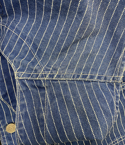 KOJIMA GENES コジマジーンズ ベスト ウォバッシュストライプ BLUE メンズ SIZE M