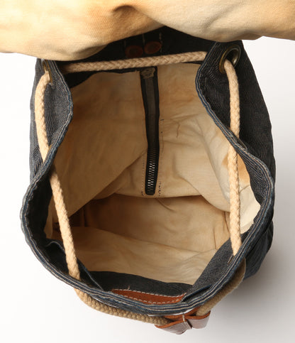 RRL RALPH LAUREN ショルダーバッグ ピンドットストライプ レザー ONE SHOULDER メンズ ダブルアールエル