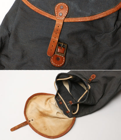 RRL RALPH LAUREN ショルダーバッグ ピンドットストライプ レザー ONE SHOULDER メンズ ダブルアールエル